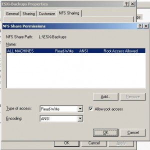 NFS permissions