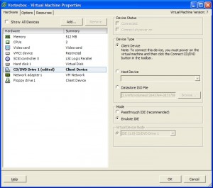 Vortexbox change CD drive to client