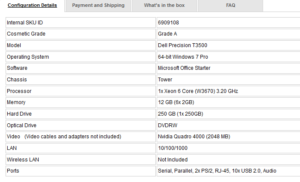 Dell Precision T3500 with W3670 Xeon